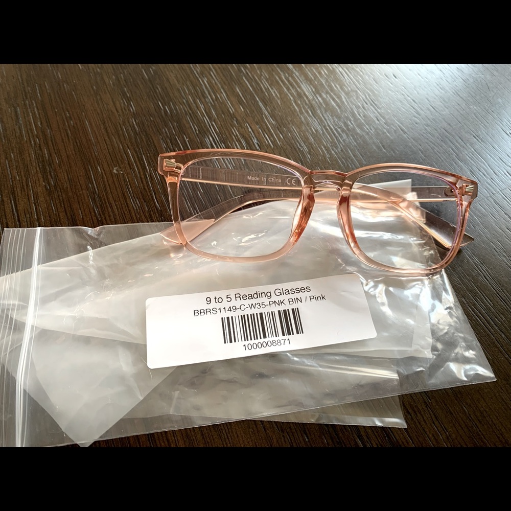 Clear pink glasses - NEW!